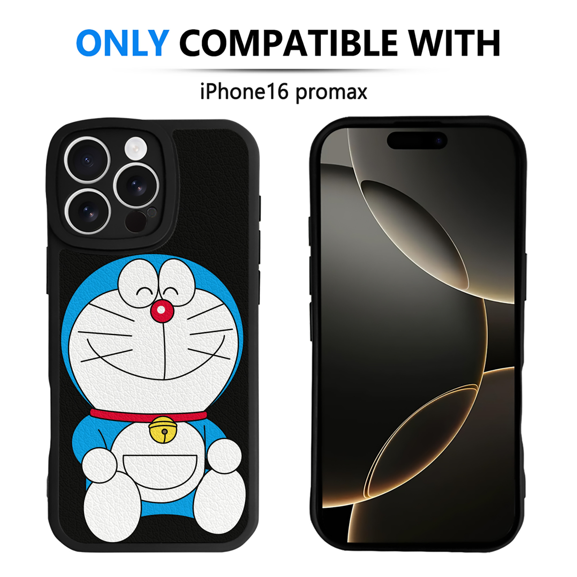 （画像用） ドラえもん Doraemon 【iPhone 16シリーズ対応】シリコンスマホケース（レザー調） 材質：シリコン